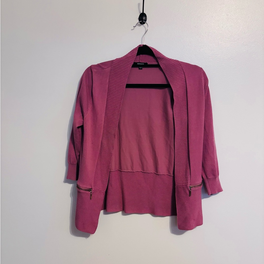 Premise pink short sleeve bolero cardigan size small